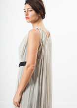 Load image into Gallery viewer, Chiffon Cape Back Dress in Sand